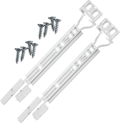 2x geschikt voor Aeg Electrolux deurgeleider koelkast geleider set - met 8 schroeven - sleepgeleider geleiders deur koelkast - ook geschikt voor oa. Zanussi Whirlpool (met schroeven) - 2 stuks - 2x 4055372405