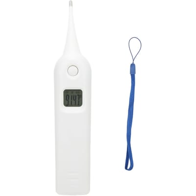 Thermomètre pour cochon Électronique LCD Thermomètre vétérinaire pour animaux de compagnie avec fonction mémoire pour chiens chats vaches