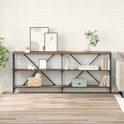 vidaXL - Wandtafel - Oudhout - 180 - x - 30 - x - 75 - cm - Bewerkt - hout