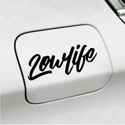 Bumpersticker - Lowlife - 6,4 X 16,8 - Zwart