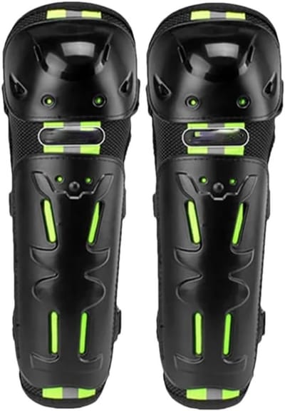 Motor Beschermers - Knie Elleboog - Actieve Sport - Reflecterend Ontwerp - Verstelbaar - Zwart