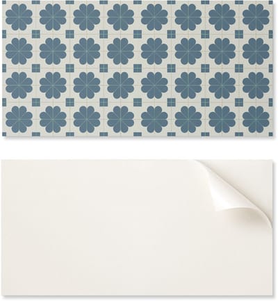 Zelfklevende vinyltegels met patroon voor de slaapkamer, bloemen- en ruitjespatroon, 6x60x30 cm
