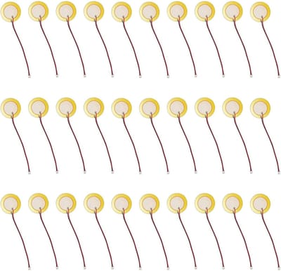 30 Stuks Piezo Elektrische Schijf, 27mm Akoestische Pickup Transducer, Piezo Disc voor Klokken, Gitaren en Elektronische Deurbellen
