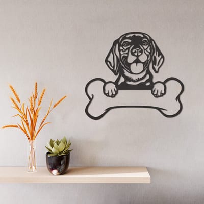 Wanddecoratie Beagle - Muurdecoratie Beagle - Muurdecoratie Hond Hout - Wanddecoratie Hond Hout - Muurdecoratie Woonkamer - Wanddecoratie Woonkamer - Wanddecoratie Industrieel - Wanddecoratie Dieren - Home Decor - Wall Line Art - 29 x 25.5 cm