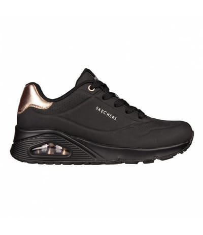 Skechers Uno - Gouden Air - Dames Sneakers - Zwart