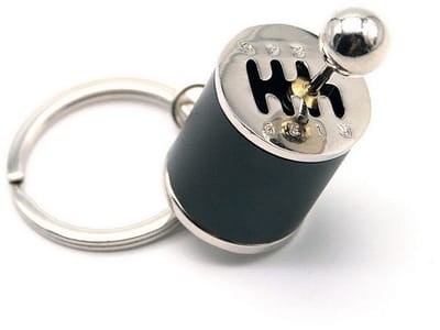 Dailygoods- Sleutelhangergadget - Mini Auto Versnellingspook - Sleutelhanger Metalen - Lichtgewicht - Hoogwaardig Gepolijst Metaal - 6 Versnellingen