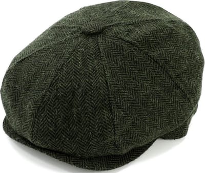 Baker Boy cap 8 panel Green Herringbone van Sophos lifestyle maat M (58cm)