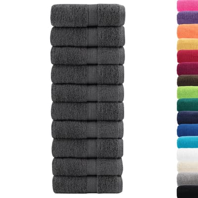 vidaXL - Washandjes - SOLUND - 50 - st - 600 - g/m² - 15x21 - cm - antracietkleurig