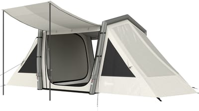 Opblaasbare tent - Opblaasbare glamping tent - Waterdicht - Tot 6 personen - Khaki - Camping - Tuin - Glamping - 580L x 270B x 202H cm