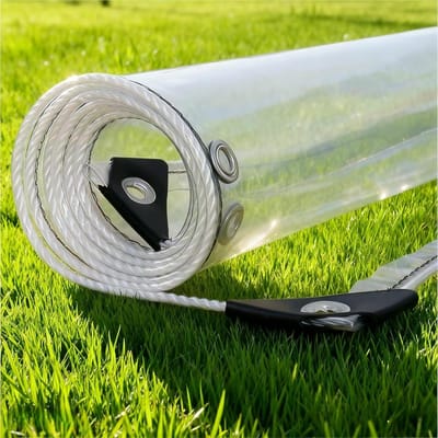 Transparant Zeil - Waterdicht Doek - Buiten Beschermen - Scheurvast & Uv-Bestendig - 230 x 460 cm - Transparant