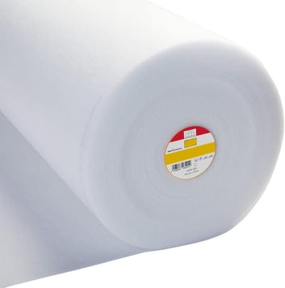 Volume Fleece Batting - Strijkbare Tussenvoering - Naaien Quilten Knutselen - Medium Loft Zelfklevend - 90cm Breed Halve Meter - Wit