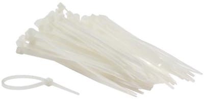 Kabelbinders nylon wit, 100 stuks tie wraps 100 x 2,5 mm, UV-bestendig, zelfvergrendelend, tot 8 kg trekkracht, voor kabelmanagement binnen en buiten