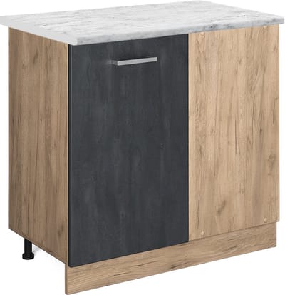 Vicco R-Line Hoekkast – 86 cm WB Marmer Zwart beton
