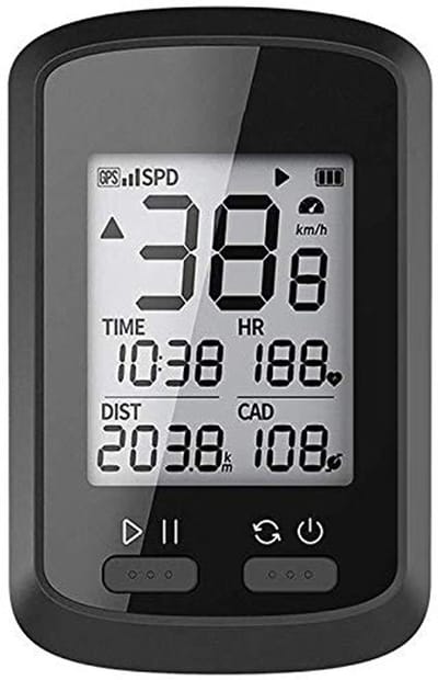 Draadloze GPS Fietssnelheidsmeter met Waterdichte Behuizing en Groot LCD-scherm