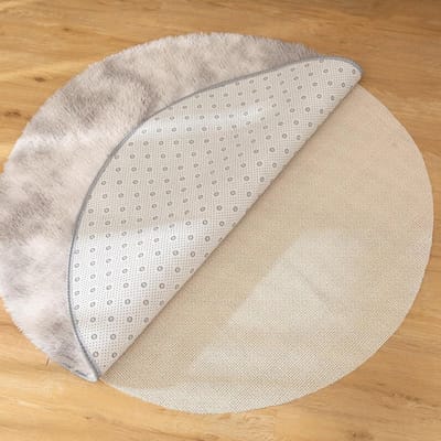 Antislip Onderlegger - Tapijtmat Beschermer - Vloer Beschermen - Op Maat Te Snijden - 150 cm Rond - Grijs