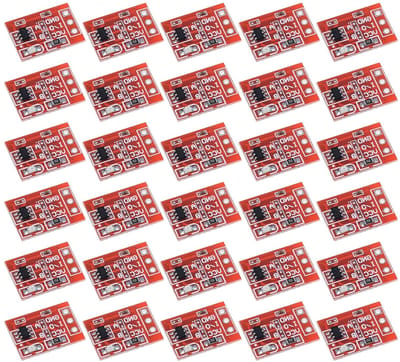30 stuks touch button module, capacitieve type, enkele kanaal zelfvergrendeling, aanraaksensor met niveau-uitgang 2.5-5.5 V, ideaal voor DIY projecten en elektronica toepassingen.