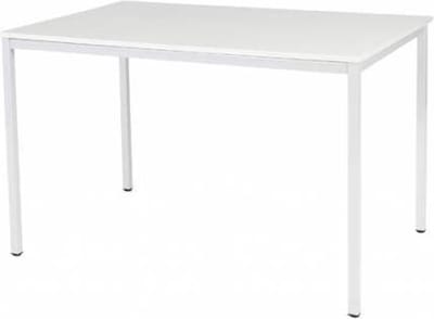 Bureautafel - Domino Basic 120x80 grijs - wit frame
