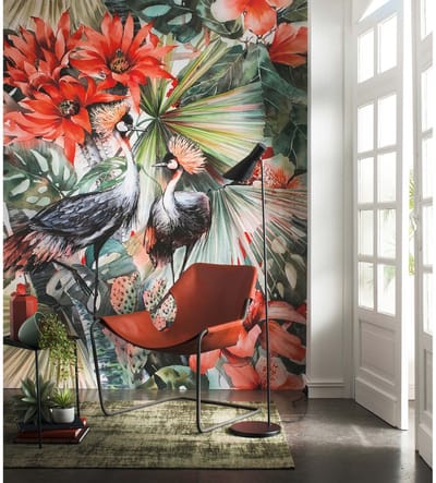 Fotobehang BirdMulticolor DD108525 A.S. Création Four Seasons Groen Rood Vlies 260 x 200 cm (2 Teile) Fotobehang online webshop
