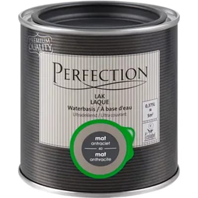 Perfection Houtlak Ultradekkend - Mat - Antraciet - 375ml