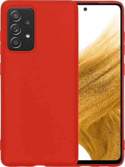 Hoesje - Geschikt voor Samsung Galaxy A53 - Sterk & Shockproof - Hoes Cover - Siliconen Case - Telefoonhoesjes - Rood