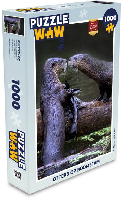 Puzzel Otters op boomstam - Legpuzzel - Puzzel 1000 stukjes volwassenen