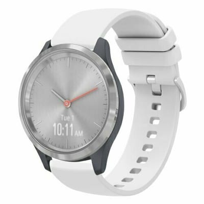 By Qubix - Soft siliconen bandje - Wit - geschikt voor Huawei Watch 5 - 42mm