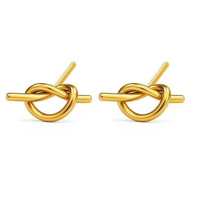 Pax Amare Oorbellen met Knoopje - 18k Goud Verguld Stainless Steel - Subtiele Oorknopjes met Knoop