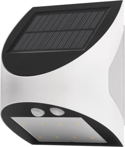 LED Zonnelamp voor Buiten met Bewegingsmelder - Solar Wandlamp voor Tuin en Teras met Sfeerlicht - 240 Lumen, Neutraal Wit