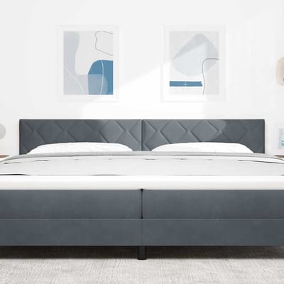 vidaXL - Hoofdbord - Donkergrijs - 200 - cm - Fluweel