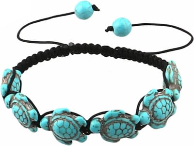 Fako Bijoux® - Enkelbandje - Enkelsieraad - Schildpadjes - Turquoise