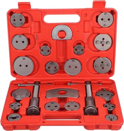 Remzuiger Terugstelset - Remklauw Gereedschap - Remmen Monteren - 22 Delig Universeel - 32x22x6 cm - rood