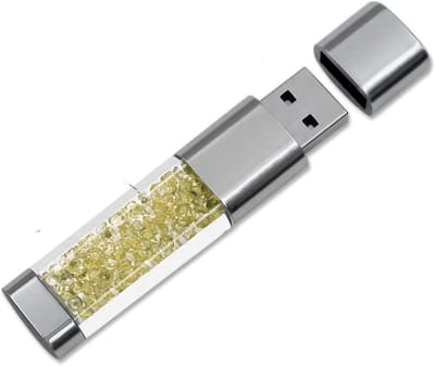 USB Flash Drive - Geheugenstick Pen Drive - Externe Opslag - Waterdicht Schokbestendig - 64GB - Geel Transparant