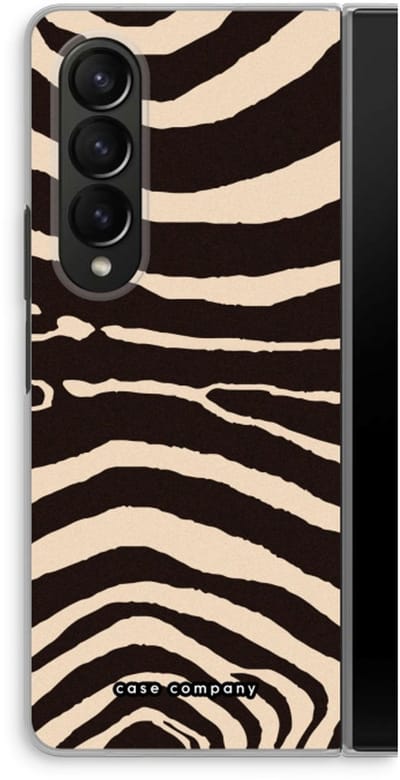 Case Company® - Hoesje geschikt voor Samsung Galaxy Z Fold4 hoesje - Arizona Zebra - Soft Cover Telefoonhoesje - Bescherming aan alle Kanten en Schermrand