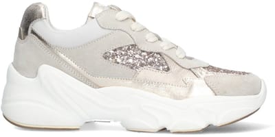 Braqeez 426160-403 Meisjes Lage Sneakers - Beige - Leer - Veters