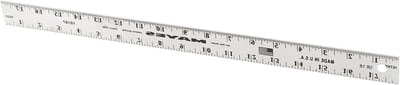 MAYES Niveau 10187 18 Inch x 1 Inch Aluminium Liniaal, Zilver, 18 Inch
