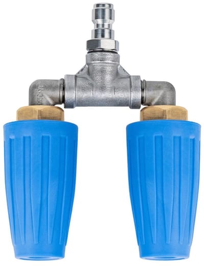 Allecto - Dubbele Turbo Nozzle - Hogedrukreiniger Accessoire - 4000 PSI - Messing en Keramiek - Voor Effectieve Reiniging - Voor Tuin en Auto - Hog...