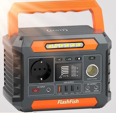 Portable Power Station - Solar Generator - 288.6WH - 260W - 230V - Draagbaar - 78000 Mah - Zwart / Oranje