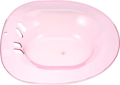 Ergonomisch Zitbad - Bidet Toilet Zitting - Hygiënisch Reinigen - Overloopgat Ontwerp - 382 x 355 x 10 cm - Roze