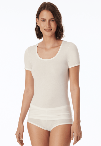 SCHIESSER Personal Fit T-shirt (1-pack) - dames shirt korte mouwen natuurlijk wit