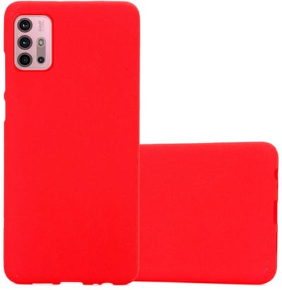 Cadorabo Hoesje geschikt voor Motorola MOTO G10 / G30 in FROST ROOD - Beschermhoes gemaakt van flexibel TPU silicone Case Cover