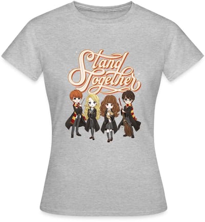 Harry Potter Geanimeerde Personages Stand Together T-Shirt Dames