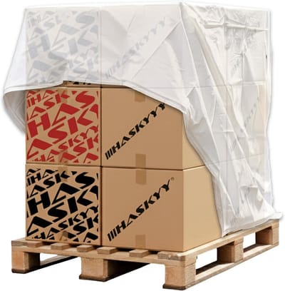 Palletafdekhoes 125x85x120 cm – 30 µm PE-folie voor stof- en vochtbescherming van pallets, meubels en tuinitems
