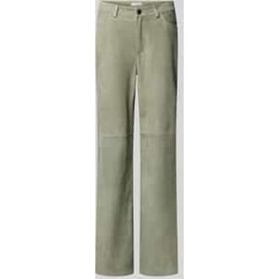 regular fit leren broek van echt geitenleer
