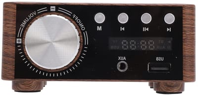 Digitale Audioversterker - Hifi Stereo Amp - Muziek Streamen - Geen Ruis Circuit - 50W Uitgangsvermogen - Mahonie