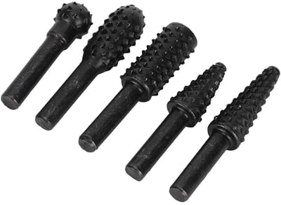 Houtsnijvijl Set - Houtbewerking Vijlen - Vormgeven Hout - Vuurgehard Staal - 5 Delig - Zwart