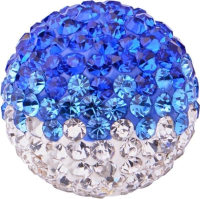 Quiges Verwisselbaar Bolletje met Zirkonia Blauw 18mm - 18B011