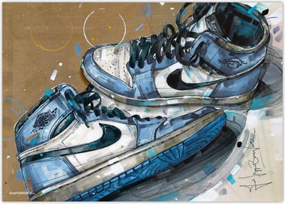 Sneaker poster 1984 university blue 70x50 cm