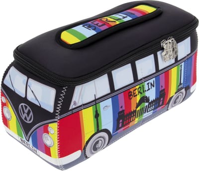 BRISA VW Collection - Volkswagen neopreen universele make-up-, cosmetica-, reisapotheek-tas in T1 Bulli Bus-design