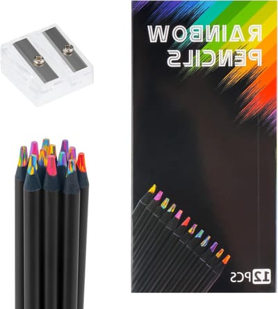Kerstkalender vulling voor kinderen met 12 kleuren regenboogpennen, cadeau voor verjaardagen, creatief speelgoed voor 4-12 jaar