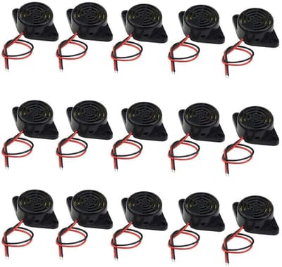 15Pcs 12V Elektronische Buzzer Alarm 95dB - Continu Geluid voor Diverse Toepassingen